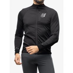 Kurtka przeciwwiatrowa męska Compressport Hurricane Windproof Jacket. Czarne kurtki Compressport, m, bez wzorów, bez kaptura, do biegania. Za 555.99 zł.