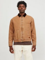 Jack&Jones Kurtka przejściowa Dave 12246871 Brązowy Regular Fit. Brązowe kurtki Jack&Jones, m, bez wzorów, z bawełny, bez kaptura. Za 259.99 zł.