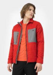 4F Kurtka trekkingowa puchowa z wypełnieniem z recyklingu PrimaLoft® Black Eco męska XL. Czerwone kurtki 4F, m, bez wzorów, z materiału, bez kaptura. W wyprzedaży za 99.99 zł.