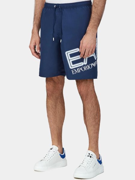 Szorty kąpielowe męskie EA7 Emporio Armani kąpielówki bokserki. Niebieskie slipy i bokserki EA7, m, bez wzorów. Za 299.00 zł.