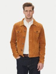 Serge Pariente Kurtka skórzana Jeans Brązowy Regular Fit. Brązowe kurtki Serge Pariente, m, bez wzorów, z jeansu, bez kaptura. Za 1,599.00 zł.