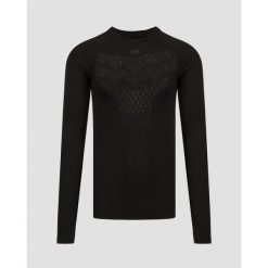 Koszulka biegowa męska termoaktywna X-Bionic Twyce Run Shirt LS Black. Czarne bielizna termoaktywna X BIONIC, m, bez wzorów, bez ramiączek, rowerowe. W wyprzedaży za 325.00 zł.