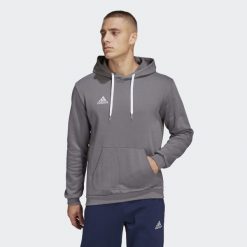 Bluza do piłki nożnej męska Adidas Entrada 22. Szare bluzy Adidas, l, bez wzorów, z bawełny, bez kaptura. Za 149.00 zł.