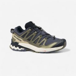 Buty turystyczne męskie Salomon XA PRO 3D V9. Brązowe buty turystyczne Salomon, bez wzorów, z kauczuku, bez zapięcia, trekkingowe. Za 399.99 zł.