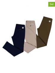 The Time of Bocha Bojówki (3 szt.) w kolorze oliwkowym, beżowym i granatowym rozmiar: 46. Brązowe joggery i bojówki The Time of Bocha, z aplikacjami. Za 282.80 zł.