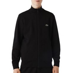 Bluza zapinana na zamek błyskawiczny Lacoste. Czarne bluzy z kapturem LACOSTE, m, bez wzorów, z bawełny, z kapturem. Za 542.50 zł.