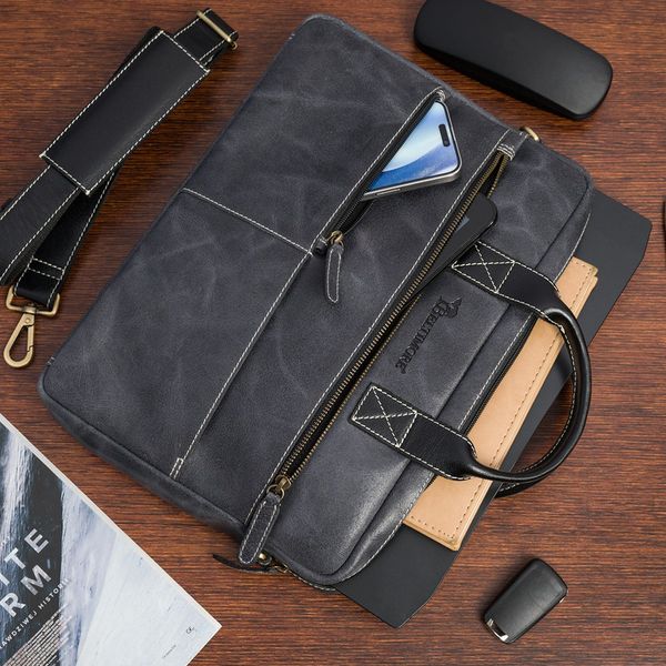 Torba męska skórzana na laptopa ramię komputer duża nubuk czarna Beltimore N04. Czarne torby na laptopa . Za 299.99 zł.