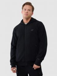 4F Bluza dresowa rozpinana z kapturem męska - czarna XXL. Czarne bluzy z kapturem 4F, m, bez wzorów, z bawełny, z kapturem. Za 179.99 zł.