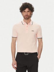 BOSS Polo Paddy 50469055 Różowy Regular Fit. Czerwone koszulki polo Boss, m, bez wzorów, z bawełny, bez kołnierzyka, bez ramiączek. Za 269.99 zł.