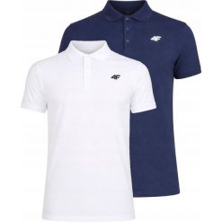 Koszulka polo dla mężczyzn 4F M0770 2-pak. Białe koszulki polo Regatta, m, bez wzorów, z bawełny, bez kołnierzyka, bez ramiączek. Za 359.98 zł.