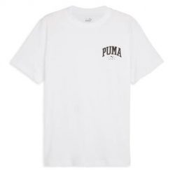 Koszulka sportowa męska Puma Squad Tee. Białe t-shirty sportowe Puma, bez wzorów, z bawełny, bez ramiączek, na jogę i pilates. W wyprzedaży za 106.50 zł.
