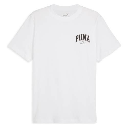 Koszulka sportowa męska Puma Squad Tee. Białe t-shirty sportowe Puma, bez wzorów, z bawełny, bez ramiączek, na jogę i pilates. W wyprzedaży za 106.50 zł.