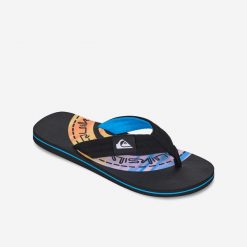 Japonki męskie Quiksilver Molokai Layback II. Czarne japonki Quiksilver, bez wzorów, z bawełny. W wyprzedaży za 79.99 zł.