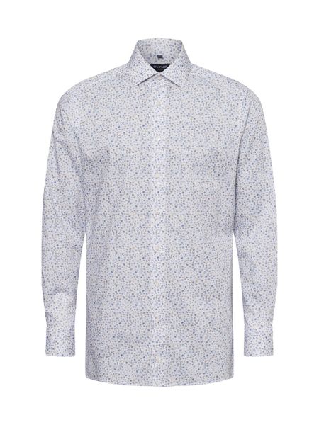 OLYMP Luxor modern Fit koszula biznesowa - Modern Fit Mężczyźni Modern Fit Bawełna biały|niebieski, 40. Białe koszule OLYMP Luxor modern Fit, m, bez wzorów, z bawełny, bez kołnierzyka, bez ramiączek. Za 399.95 zł.