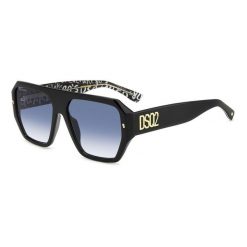 Okulary przeciwsłoneczne męskie DSQUARED2 D2 0128/S TAY, rozmiar 58 mm. Czarne okulary przeciwsłoneczne Dsquared. Za 1,243.65 zł.