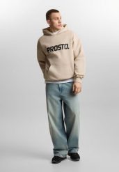Bluza sportowa męska Prosto Big log z kapturem. Brązowe bluzy z kapturem Prosto., m, bez wzorów, z dresówki, z kapturem. Za 224.99 zł.