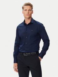 Tommy Hilfiger Koszula MW0MW45307 Granatowy Regular Fit. Niebieskie koszule Tommy Hilfiger, m, bez wzorów, z bawełny, bez kołnierzyka, bez ramiączek. Za 369.99 zł.