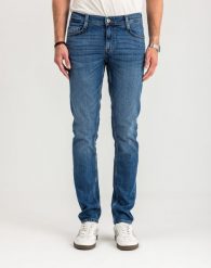 MUSTANG OREGON SLIM MĘSKIE SPODNIE JEANSOWE JEANSY DŻINSY DENIM BLUE 1015041 5000 702. Niebieskie jeansy Mustang, l. W wyprzedaży za 169.99 zł.