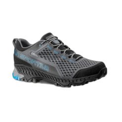Buty trekkingowe La Sportiva Spire GTX. Szare buty turystyczne La Sportiva, bez wzorów, z gore-texu, bez zapięcia, trekkingowe, gore-tex. Za 970.10 zł.