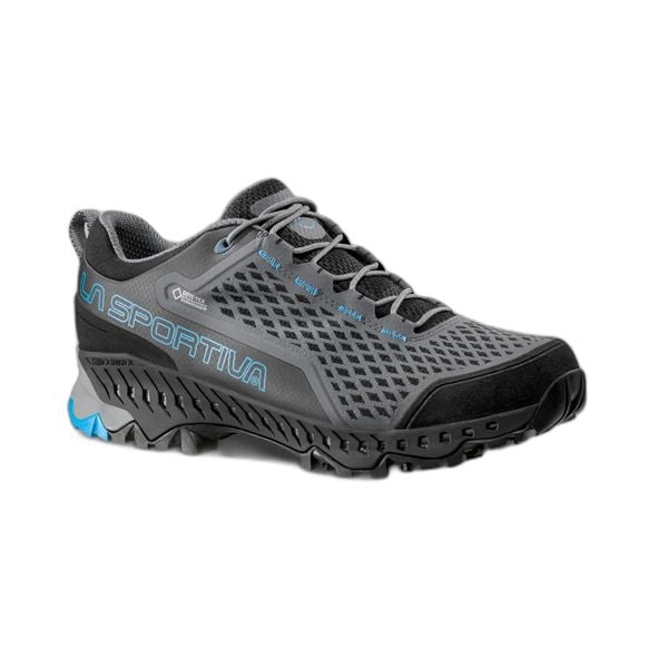 Buty trekkingowe La Sportiva Spire GTX. Szare buty turystyczne La Sportiva, bez wzorów, z gore-texu, bez zapięcia, trekkingowe, gore-tex. Za 979.05 zł.