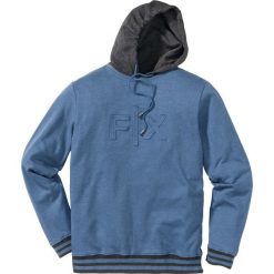 Bluza z kapturem Regular Fit bonprix niebieski dżins melanż. Niebieskie bluzy marki bonprix, melanż. Za 49.99 zł.