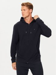 Tommy Hilfiger Bluza UM0UM03434 Granatowy Regular Fit. Niebieskie bluzy Tommy Hilfiger, m, bez wzorów, z bawełny, bez kaptura. Za 119.99 zł.
