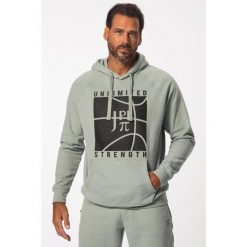 Męska Bluza z kapturem fitness koszykarski nadruk. Szare bluzy JAY-PI, m, bez wzorów, z bawełny, z kapturem. Za 343.99 zł.