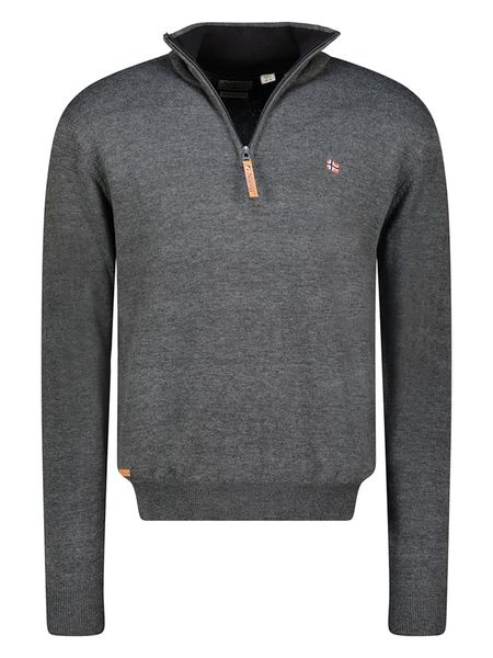 Geographical Norway Sweter "Fregate" w kolorze antracytowym rozmiar: XL. Czarne swetry nierozpinane Geographical Norway, xl, bez wzorów, bez kołnierzyka, bez ramiączek. Za 123.45 zł.