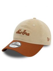 New Era Czapka z daszkiem Script Cord 9TWENTY 60580827 Beżowy. Brązowe czapki z daszkiem New Era, bez wzorów, z bawełny. Za 89.99 zł.