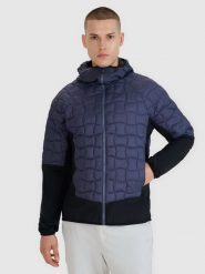 4F Kurtka puchowa trekkingowa z wypełnieniem Primaloft Black Insulation męska - szara M. Szare kurtki 4F, l, bez wzorów, z dzianiny, bez kaptura, primaloft. W wyprzedaży za 249.99 zł.