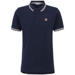 Męska Koszulka Polo Lubbeek. Niebieskie koszulki polo Fila, m, bez wzorów, bez kołnierzyka, bez ramiączek. Za 209.99 zł.