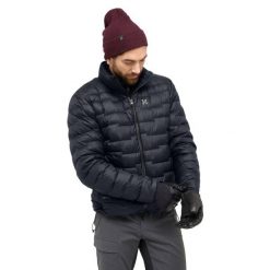 Kurtka puchowa Haglöfs ROC Flash Down. Czarne kurtki Haglöfs, bez wzorów, z puchu, bez kaptura. W wyprzedaży za 978.75 zł.