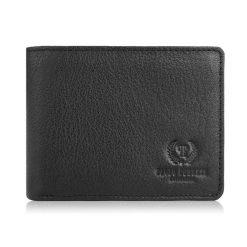 Portfel skórzany PAOLO PERUZZI T-79-BL czarny. Czarne portfele Paolo Peruzzi, bez wzorów, z materiału. Za 49.00 zł.