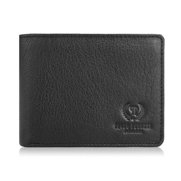 Portfel skórzany PAOLO PERUZZI T-79-BL czarny. Czarne portfele Paolo Peruzzi, bez wzorów, z materiału. Za 49.00 zł.
