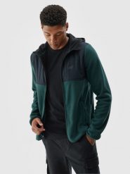 4F Polar z kapturem regular męski - zielony S. Zielone bluzy z polaru 4F, na zimę, m, bez wzorów, z dzianiny, z kapturem. W wyprzedaży za 139.99 zł.