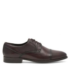 Półbuty Lasocki. Brązowe eleganckie półbuty Lasocki, bez wzorów, bez obcasa, bez zapięcia. Za 229.99 zł.