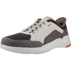 Buty GEOX U VITTOUR PLUS Szary. Szare buty turystyczne Geox, bez wzorów, ze skóry, bez zapięcia, trekkingowe. Za 385.99 zł.