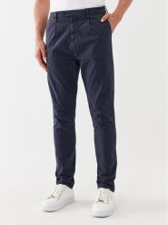 Guess Chinosy M3YB27 WFIO3 Granatowy Slim Fit. Niebieskie eleganckie spodnie Guess, m, z bawełny. Za 249.99 zł.