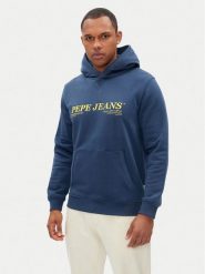 Pepe Jeans Bluza Dylan PM582755 Niebieski Regular Fit. Niebieskie bluzy Pepe Jeans, m, bez wzorów, z bawełny, bez kaptura. Za 319.99 zł.