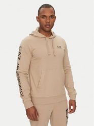 EA7 Emporio Armani Bluza 7M000569 AF13512 M1013 Beżowy Regular Fit. Brązowe bluzy EA7 Emporio Armani, m, bez wzorów, z bawełny, bez kaptura. Za 299.99 zł.