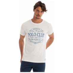 Polo Club C.H.A T-Shirt Męski L Biały. Koszulki polo Polo Club C.H..A. Za 119.00 zł.