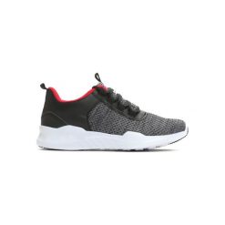 Czarno-Czerwone Buty Sportowe Sports Club. Botki sznurowane marki Born2be. Za 99.99 zł.