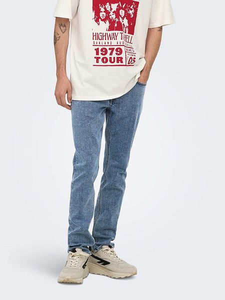 ONLY & SONS Dżinsy - Slim fit - w kolorze szarym rozmiar: W28/L32. Szare jeansy Only & Sons, l. Za 114.95 zł.