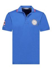 Geographical Norway Koszulka polo "Kilsvik" w kolorze niebieskim rozmiar: XL. Niebieskie koszulki polo sportowe Geographical Norway, xl, bez wzorów, z bawełny, bez kołnierzyka, bez ramiączek. Za 92.21 zł.