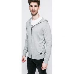 Produkt by Jack & Jones - Kardigan. Szare swetry rozpinane marki PRODUKT by Jack & Jones, z bawełny, z kapturem, z krótkim rękawem. W wyprzedaży za 59.90 zł.