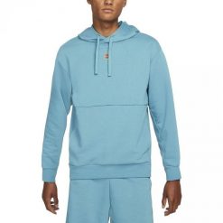 Bluza męska biegowa z kapturem Nike M Nkct Df Fleece Heritage Hoodie niebieska. Niebieskie bluzy z kapturem Nike, l, bez wzorów, z bawełny, z kapturem. Za 289.00 zł.