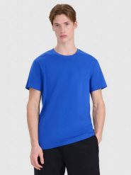 4F T-shirt regular z nadrukiem męski - niebieski 3XL. Niebieskie t-shirty 4F, m, bez wzorów, z bawełny, bez kołnierzyka, bez ramiączek. Za 59.99 zł.