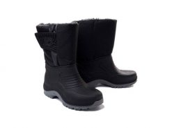 MANITU 120126-1 schwarz, śniegowce męskie. Czarne śniegowce Manitu, bez zapięcia. Za 149.94 zł.