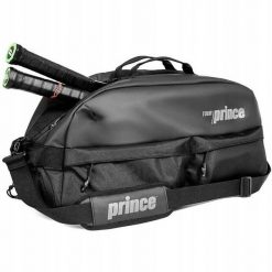 Torba tenisowa Black Prince Tour Carbon Duffel. Czarne torby na ramię PRINCE, bez wzorów, z weluru, na ramię, bez dodatków. Za 299.99 zł.