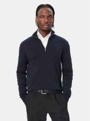 HUGO Sweter 50574143 Granatowy Regular Fit. Niebieskie swetry rozpinane Hugo, m, bez wzorów, z bawełny, bez kołnierzyka, bez ramiączek. Za 549.99 zł.